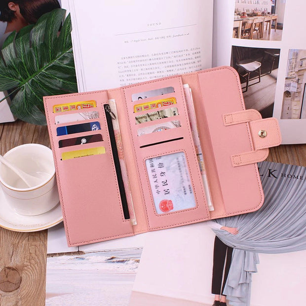 PU Leather Women Wallets Luxury Long