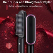 Hair Electric Straightener & Curl Comb