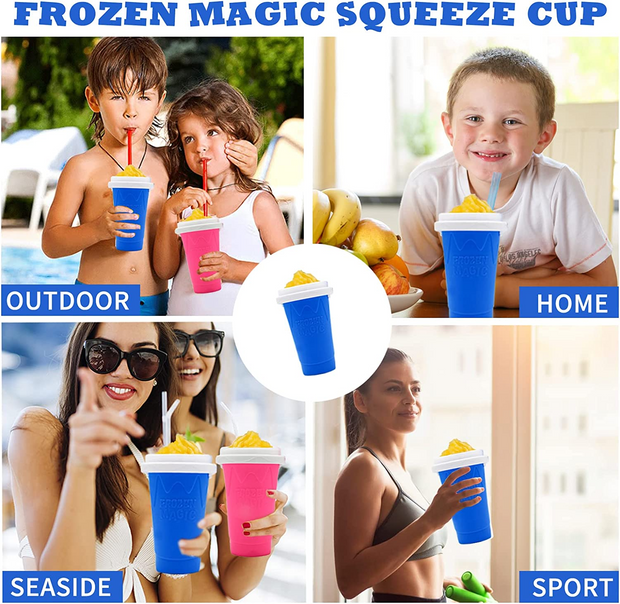 Quick Frozen Smoothie Cup Slushy Maker Homemade Milk Shake Ice Cream Maker