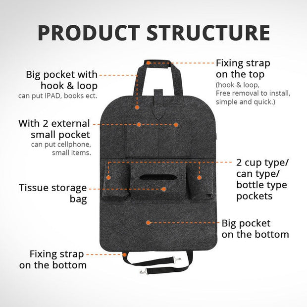 Car Back Seat Storage Bag