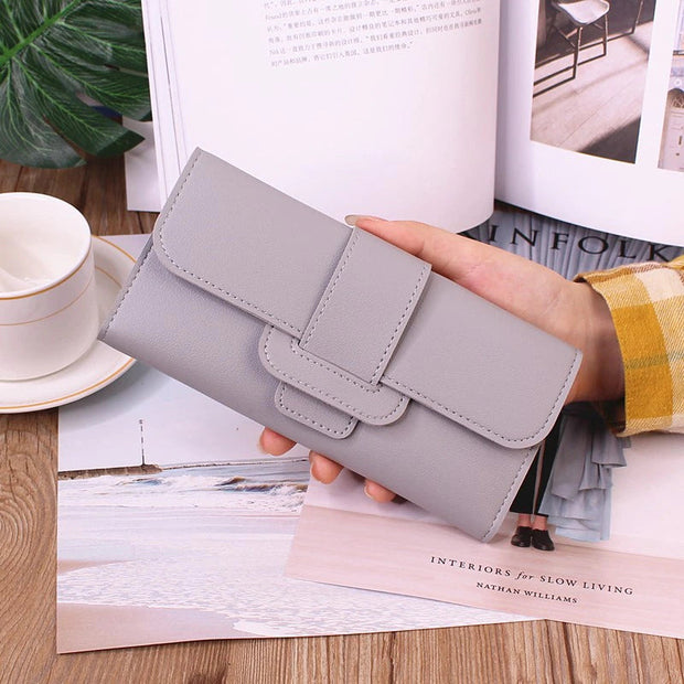 PU Leather Women Wallets Luxury Long