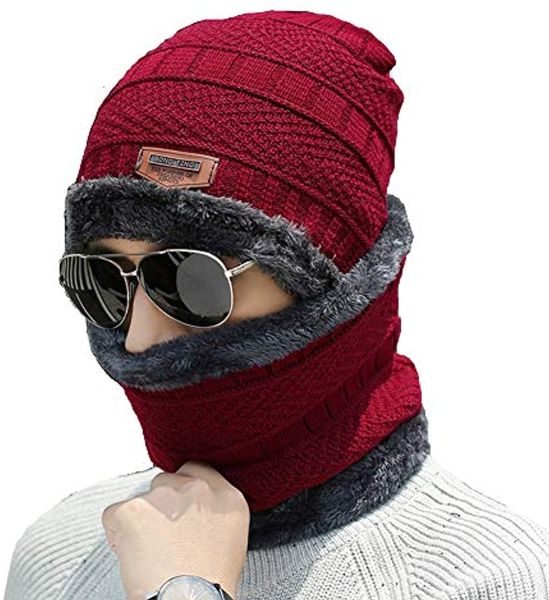 Woolen Beanie Cap Plus Neck Scarf - Warm & Snow Proof